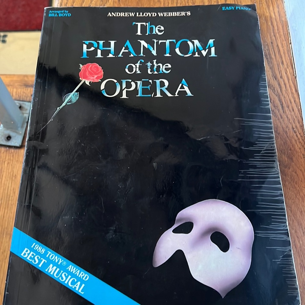 Plantom of them Opera.   Easy piano book